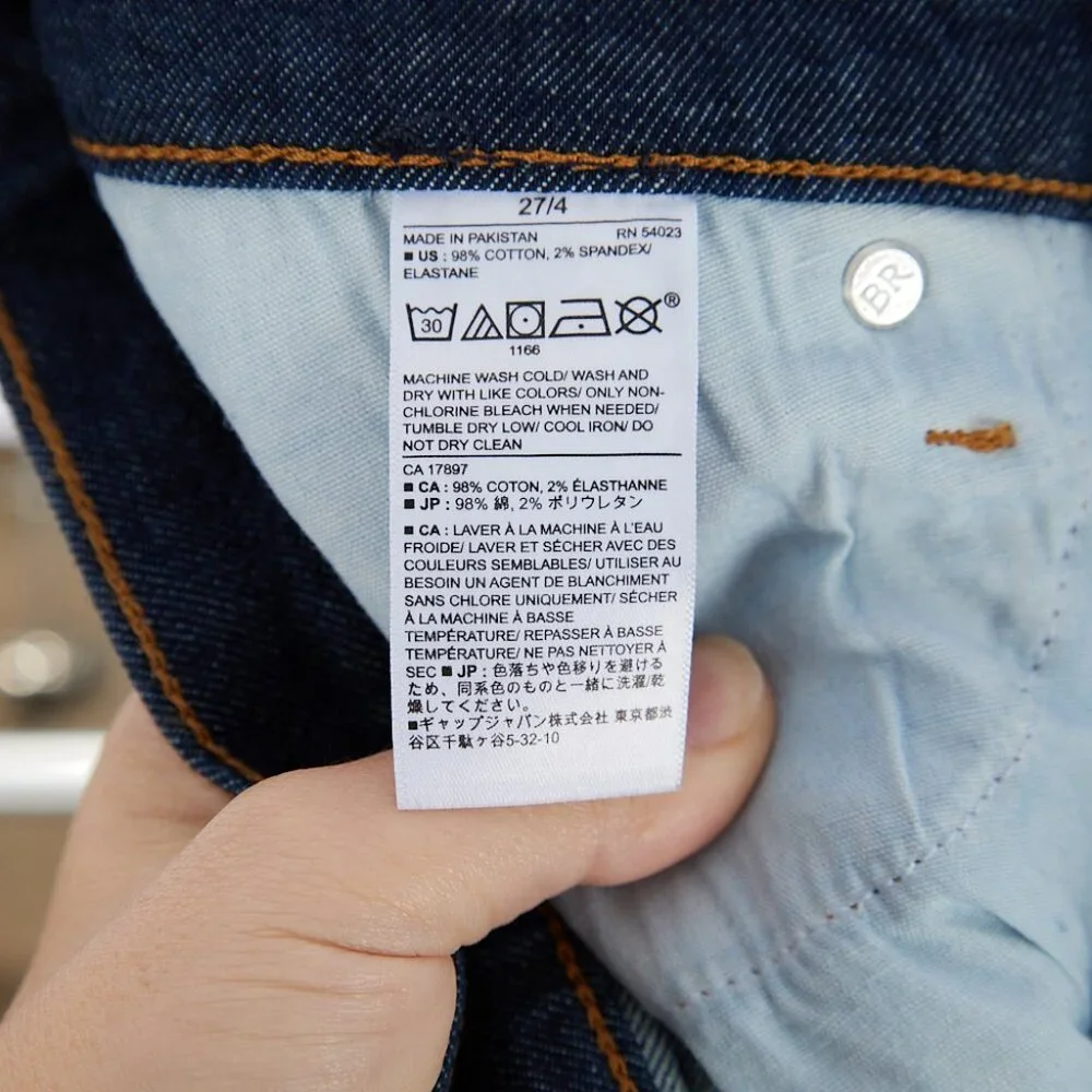 Banana Republic High Rise Straight Jeans in Rinse Women's 27 NWT - Picture 7 of 8